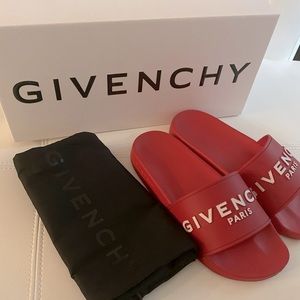 Givenchy slide flat red sandal size:37